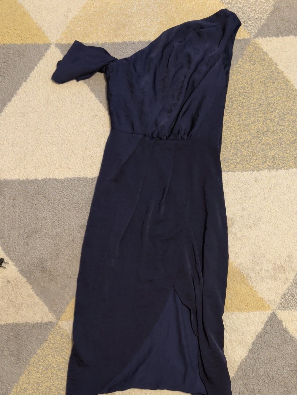 ASOS One-Shoulder Navy Dress